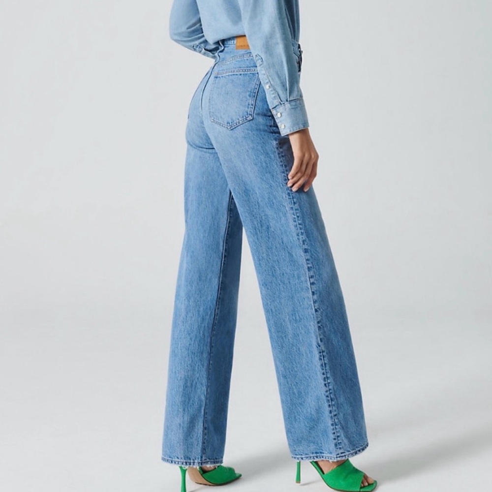 Denim Forum Coco Light Blue Wide Leg Jeans